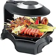 Electric Griddle Smoke-Free Barbecue, 1390W Indoor Grill with Infrared Technology, LCD Touch Screen, Rotatable Non-Stick Tray, Can Accommodate 2-8 People to Eat