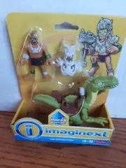 Imaginext Jurassic World Dinosaur GreenVelociraptor Raptor & Savage Trainer New!