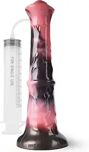 NNSX Fancy Knight long dildo dong,go deep satisfaction XL sex toy,10'' insertable YIFF fetish dildo,silicone masturbation device for fandom fantasy or soft SM penetration (With Tube Pump)