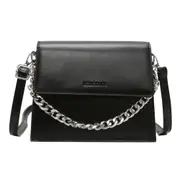 Fashion PU Leather Shoulder Bag Simple Canvas Handbag Tote Large Capacity Embroidery Shopping Bag Cute Book Bags For Girls