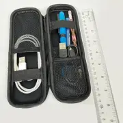 Hard-Sided Zipper Small Travel Case for USB Cords, Charging Cables, Briefcase