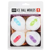 Ozoffer 4x Large Ice Ball Maker Cube Tray Big Mold Sphere Whiskey Drink Round Mould DIY