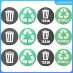 OUKEYANZHI 垃圾回收貼紙回收箱標籤垃圾標誌罐
