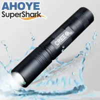 在飛比找momo購物網優惠-【美國SuperShark】迷你款18650防水手電筒