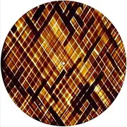 Slipmat Slip Mat Scratch Pad Felt for Any 12" LP DJ Vinyl Turntable Record Player Custom Graphical - Amber Bamboo