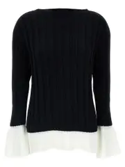 [Issey Miyake] Issey Miyake-Behind The Scenes Maglioni Bianco/Nero-Donna 2