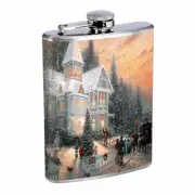 Christmas D1 8oz Stainless Steel Hip Flask
