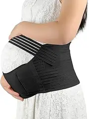 [JIANGWEIF] 1Pc 3 in 1 Pregnancy Belt Support Back Brace Abdominal Binder Waist Strap, Maternity Support Belt Belly Band,Pregnant Abdominal Support Strap,Breathable and Adjustable Maternity Straps Belt, XL