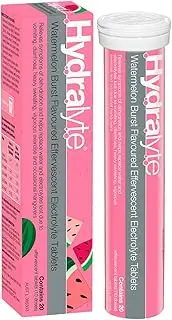 Hydralyte Effervescent Watermelon Burst Flavoured Electrolyte 20 Tablets