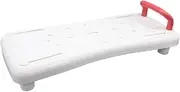Bath seat board, disabled bath bench, bathtub bench with handle, bath bench with backrest 70x31x13.5cm/27.56x12.2x5.31 inches for a safe and comfortable bathing experience