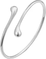 [Generic] Teardrop Cuff Bracelets for Women Gold Silver Bangles Upper Arm Cuff Adjustable Chunky Open Cuff Bangle Bracelets