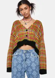 [The Ragged Priest] Synth Knit Cardigan