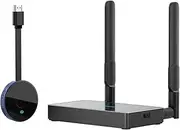 Z1 Wirel HD Adapter Video Transmitter Receiver Kit 4K 30Hz WiFi Display Dongle Plug and Play for Phone Tablet PC to Projector Black One Size