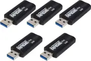 Patriot Rage 64GB USB 3.2 Flash Drive Retractable Thumb Drive Memory Stick 5PACK