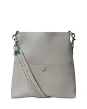 Callista Slim Messenger Oat Grained Leather Crossbody