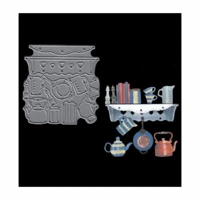 Tea Set Metal Cutting Dies Scrapbooking Photo Card Making Cut Embossing Stencil