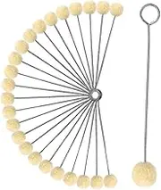 Hohopeti Craft Wool Daubers 40pcs Wool Balls Brush for Professional Leather Dyeing