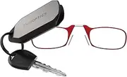 ThinOptics Reading Glasses with Keychain Case - Compact Slim Light Foldable Eyeglasses Readers with Flex-Fit Technology - Men Women (Red, 2, multiplier_x)