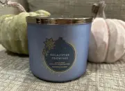 White Barn Bath & Body Works EUCALYPTUS SNOWFALL 3-WICK Candle 14.5 OZ