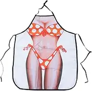 VENEKA Polka Dot Bikini Sexy Kitchen Apron Funny Cooking Aprons for Women Ladies Girlfriend Christmas Gifts