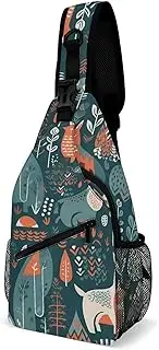 [GHBNK] Makeup Theme Pattern Crossbody Small Sling Backpack Sling Bag for Women Men Travel Hiking Chest Bag Daypack