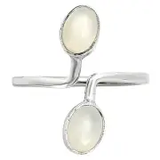 Adjustable - Srilankan Moonstone 925 Sterling Silver Ring s.8 Jewelry R-1587