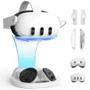 Charging Dock for Meta Quest 3S, Quest 3 Fast Charging Station with 2 Recharg...