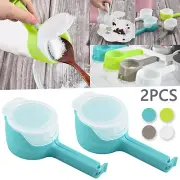 2 Piece Food Bag Sealing Clip Food Storage Sealing Clip With Pour Spout Kitchen