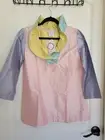 New Devon Baer 100% Silk 3/4 Sleeve Top Ruffle Neck Tunic Blouse Shirt NWT $225