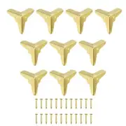 20pcs 19x19x19mm Metal Box Corner Protectors Edge Guard Iron Gold Tone