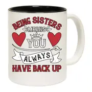 Being Sisters Means You Always Have Back Up Mug Cup