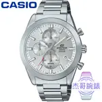 【杰哥腕錶】CASIO卡西歐 EDIFICE 藍寶石賽車鋼帶錶-銀色 / EFB-710D-7A 台灣公司貨