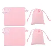 25Pcs Wedding Favor Container Small Drawstring Pouch Flannel Earring Bag