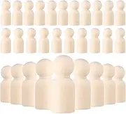 30pcs Little Wooden Man DIY Graffiti Dolls Peg Doll Bodies Kids Dolls People Blank Wooden Dolls Unfinished Wooden Dolls Kids Art Crafts Supplies Child Ordinary Wood Crafts