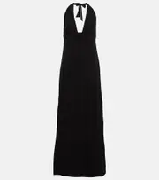[Max Mara] Max Mara Break jersey maxi dress UK 6 black