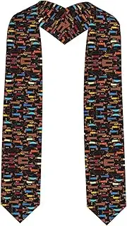 [SKKNT] I Love My Dog Dachshunds Print Graduation Shawl Stole For Academic Commencements Honor Sash Congratulations Gift