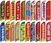 Fair Food Full Curve Windless Swooper Flag Deep Fried Concessions