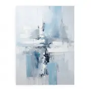 Abstract Painting Blue Grey Canvas Print