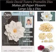Sizzix David Tutera Framelits Dies Makes 3D Paper Flowers Large lily 4 Dies