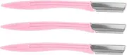 Ipetboom 3 in 1 Eyebrow Trimmer Kit Stainless Steel Shapers Portable Makeup Tools Non Grip Easy to Clean for On-the-go Random