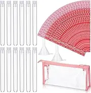 Clysee 79 Pcs Secret Tampon Flask Set Includes 25 Pcs Tube Flasks Plastic Disguised Beverage Tubes 50 Tampon Reusable Wrappers 2 Clear Case 2 Funnel for Cruise Event Women