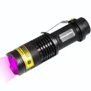 UV 395nm Flashlight Ultraviolet led Light Blacklight Wood's lamp Portable 400...