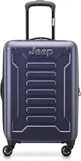 Jeep Suitcase, Hard Shell, Double-Spinner Wheels, Interlocking Zippers, Tie-Down Straps, 20cm Width