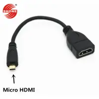 在飛比找蝦皮購物優惠-micro hdmi轉HDMI母高清轉接線HDMI母轉mic
