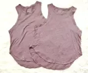NEW LOT OF 2 Melrose And Market WOMEN'S MAUVE TANK TOP SIZE S