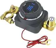 AULESSE Battery Isolation Switch 300A with Voltmeter High Power Battery Disconnect Switch 12V 24V 36V 48V Cut/Shut Off for Cars Trucks Boats Yachts RVs ATVs