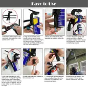 Sprays Can Extension Pole Adaptor Sprayer Extension Pole Adaptor Adjustable Angle Sprays Extender Adjustment Bracket B Yellow