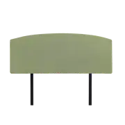 Linen Fabric Queen Bed Curved Headboard Bedhead - Olive Green