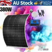 12V 380W Flexible Solar Panel Kit Mono Caravan Camping Home Charging Battery AUS