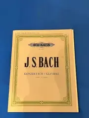 Edition Peters J.S. Bach Konzert Fur 2 Klaviere C Major Piano Sheet Music Book